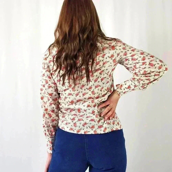 Rare Vintage 70s Sears JR Bazaar Western Floral Button Up Shirt - Picture 2 of 8